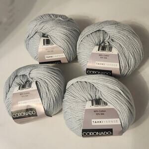 4 Tahki Yarns Coronado Grey 16 DK 90%Cotton/10% Silk 121 Yards Made in Italy